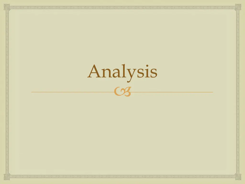 analysis