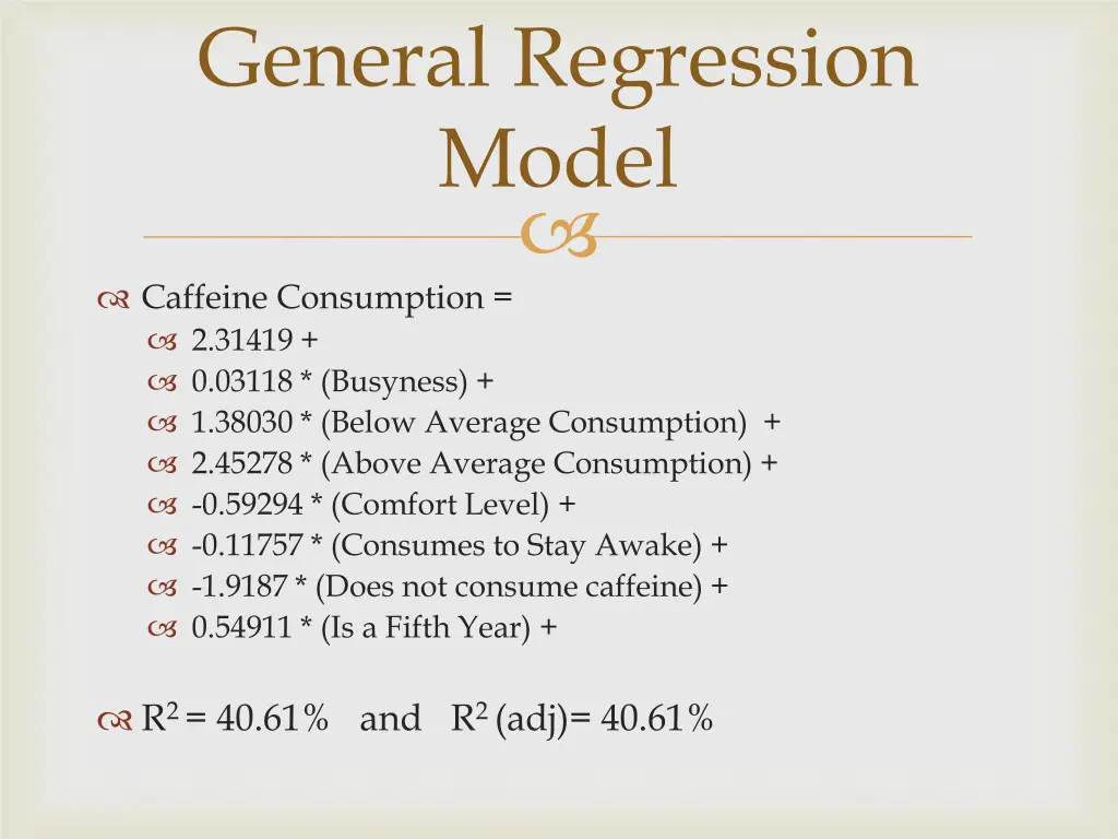 general regression model