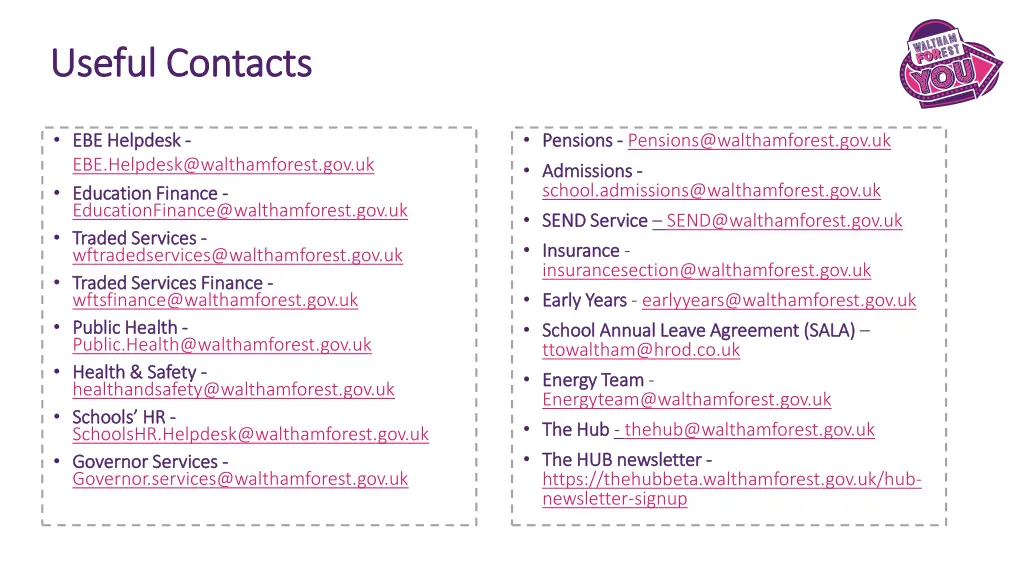 useful contacts useful contacts