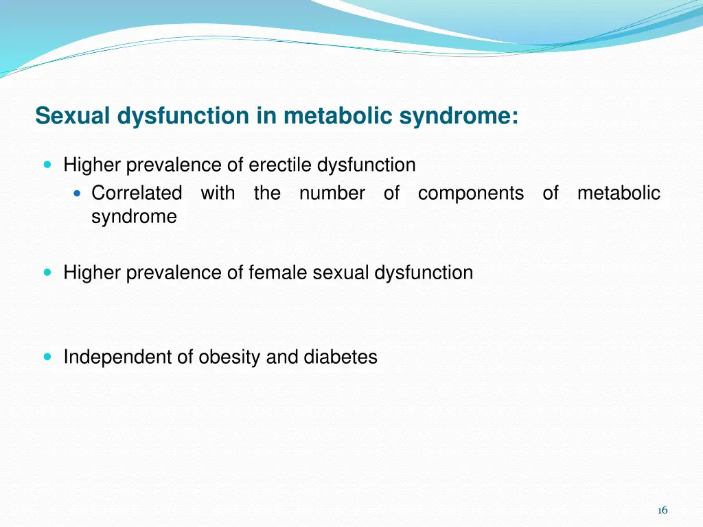 sexual dysfunction in metabolic syndrome