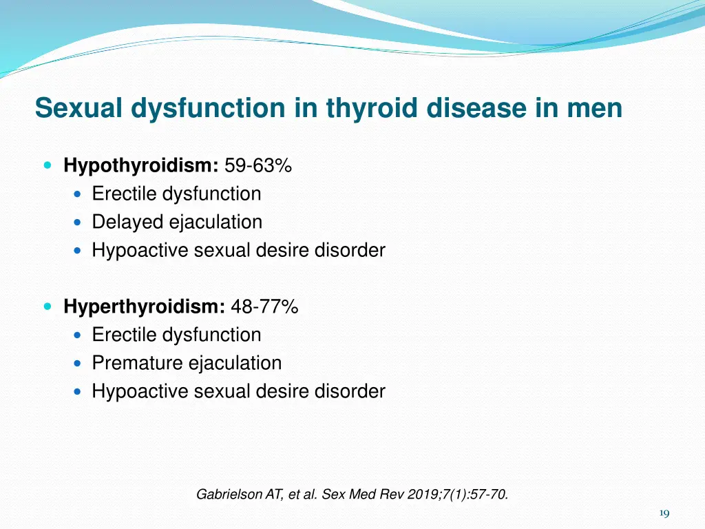 sexual dysfunction in thyroid disease in men