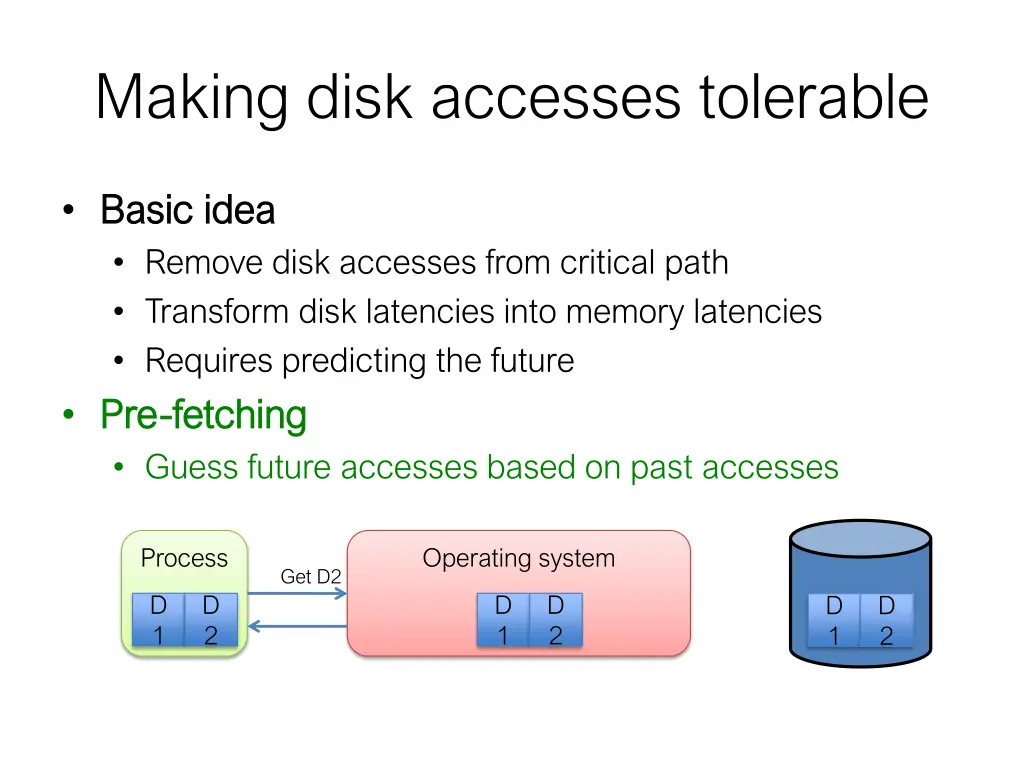 making disk accesses tolerable 3