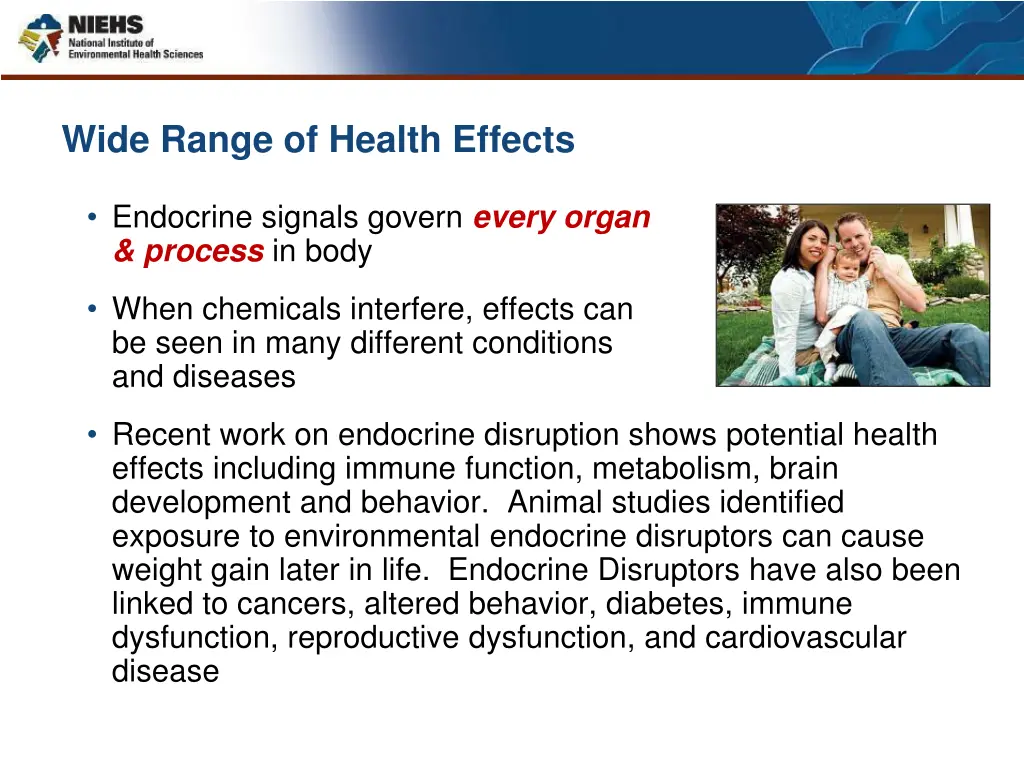 wide range of health effects