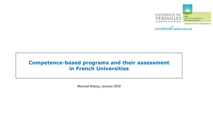 competence based programs and their assessment