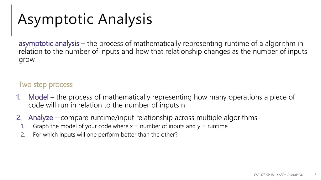 asymptotic analysis
