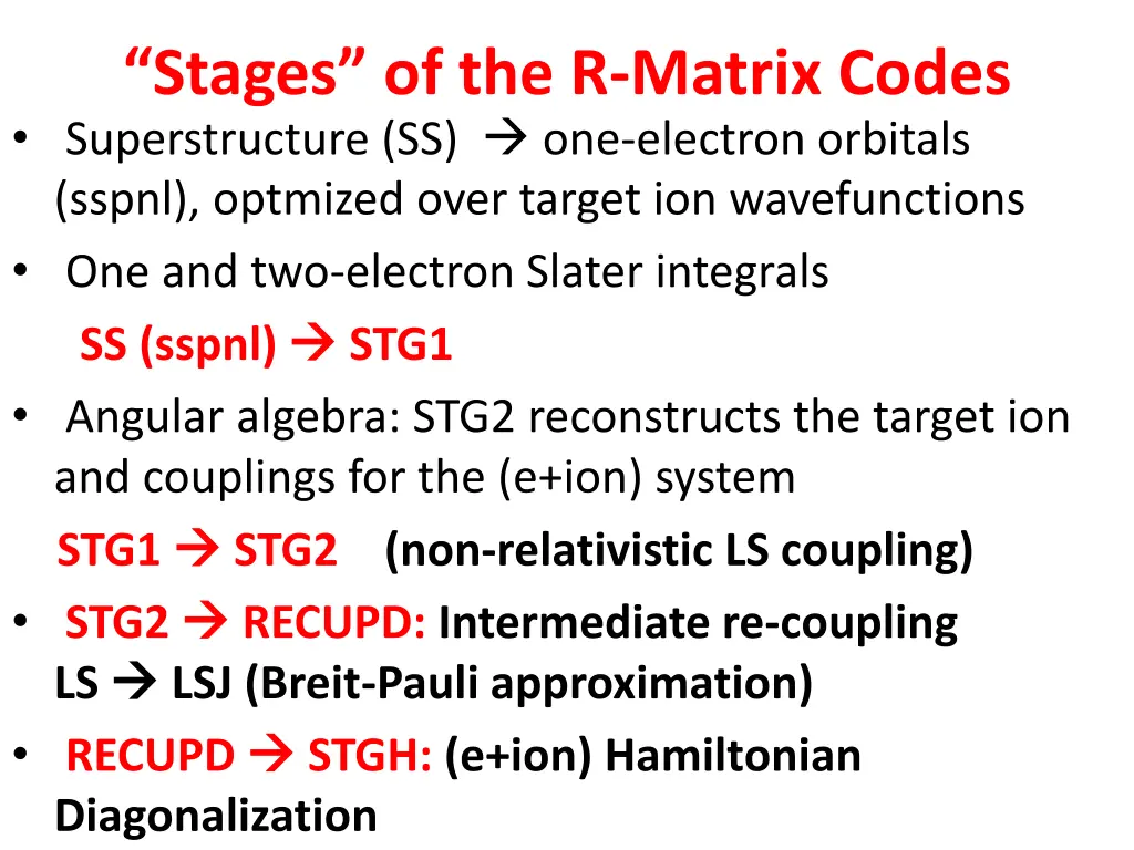 stages of the r matrix codes superstructure