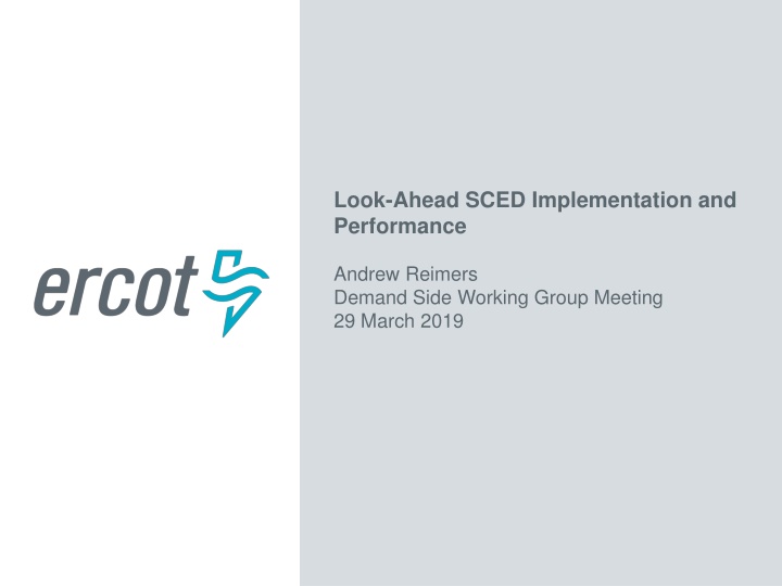look ahead sced implementation and performance
