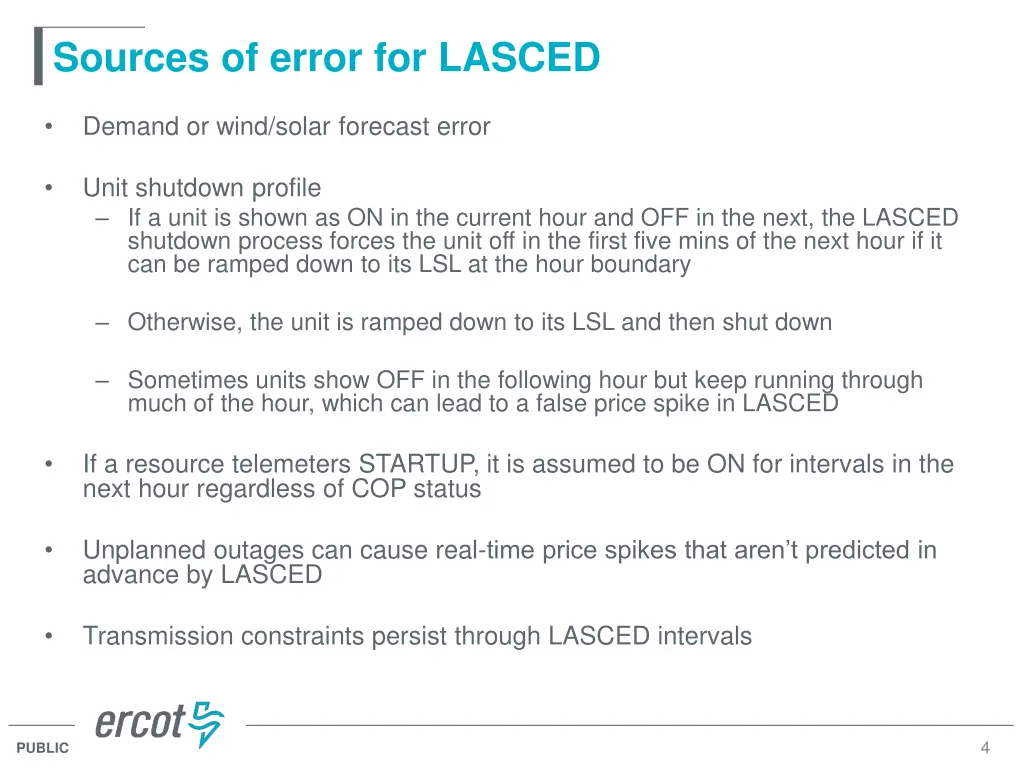 sources of error for lasced