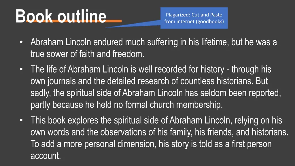 book outline