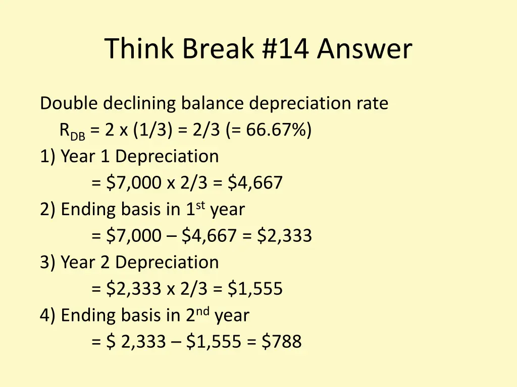 think break 14 answer