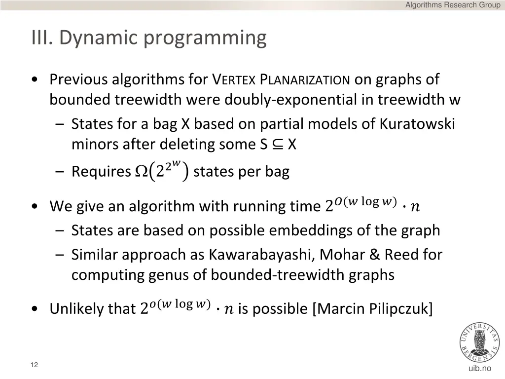 algorithms research group 10