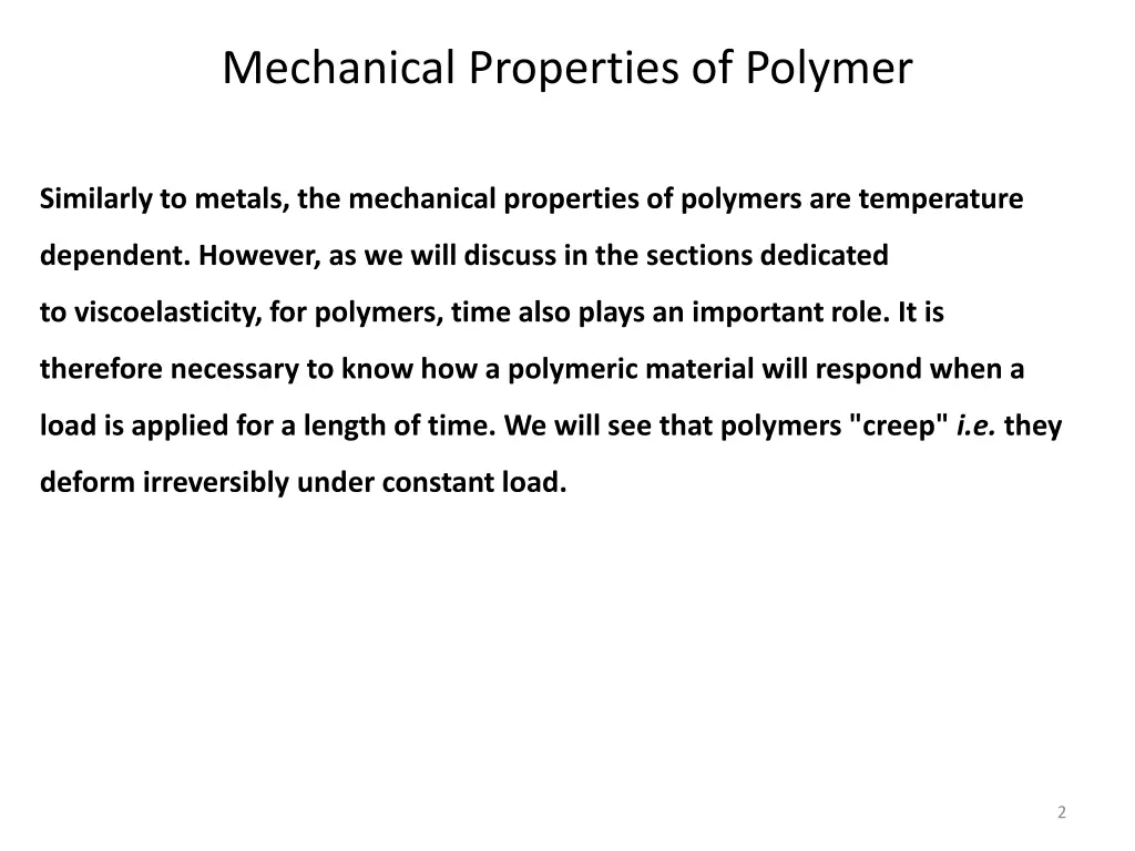 mechanical properties of polymer 1