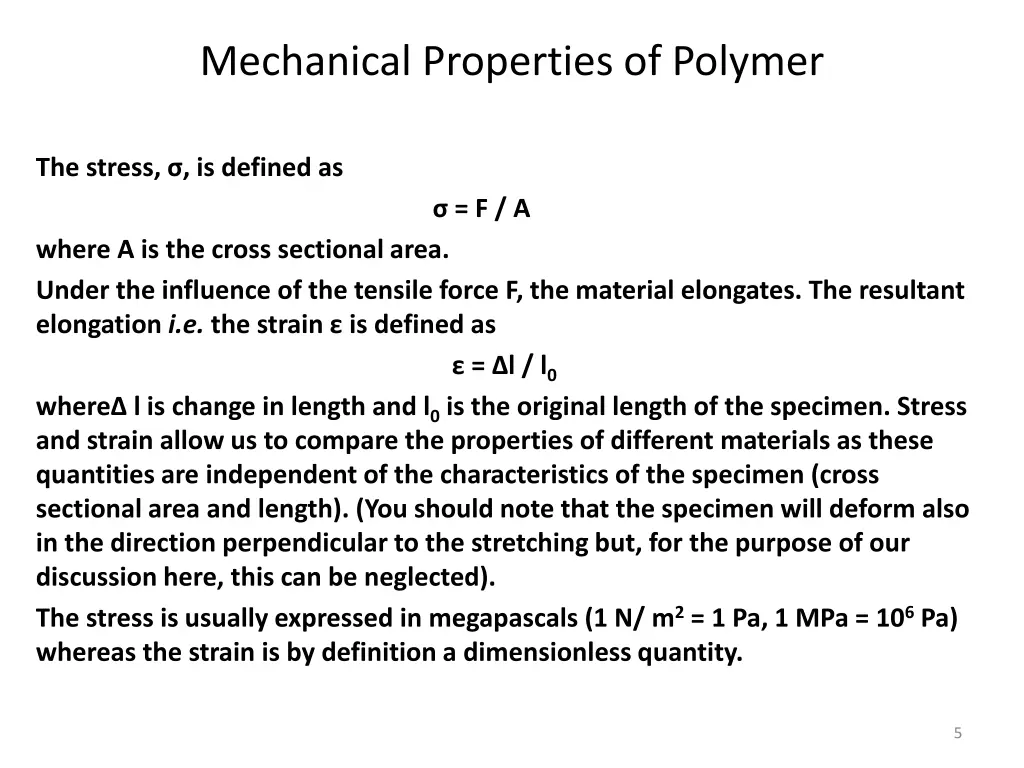 mechanical properties of polymer 4