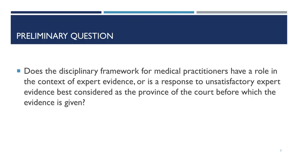 preliminary question