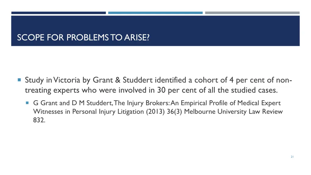 scope for problems to arise