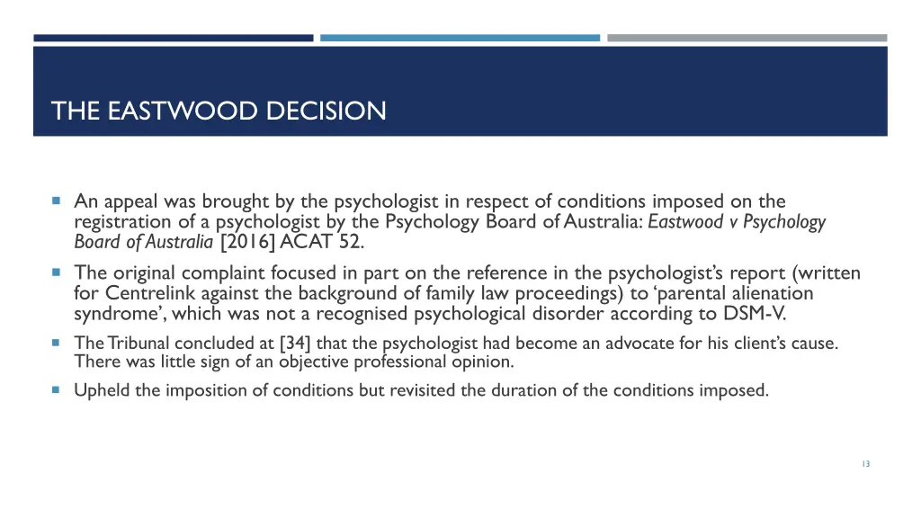 the eastwood decision