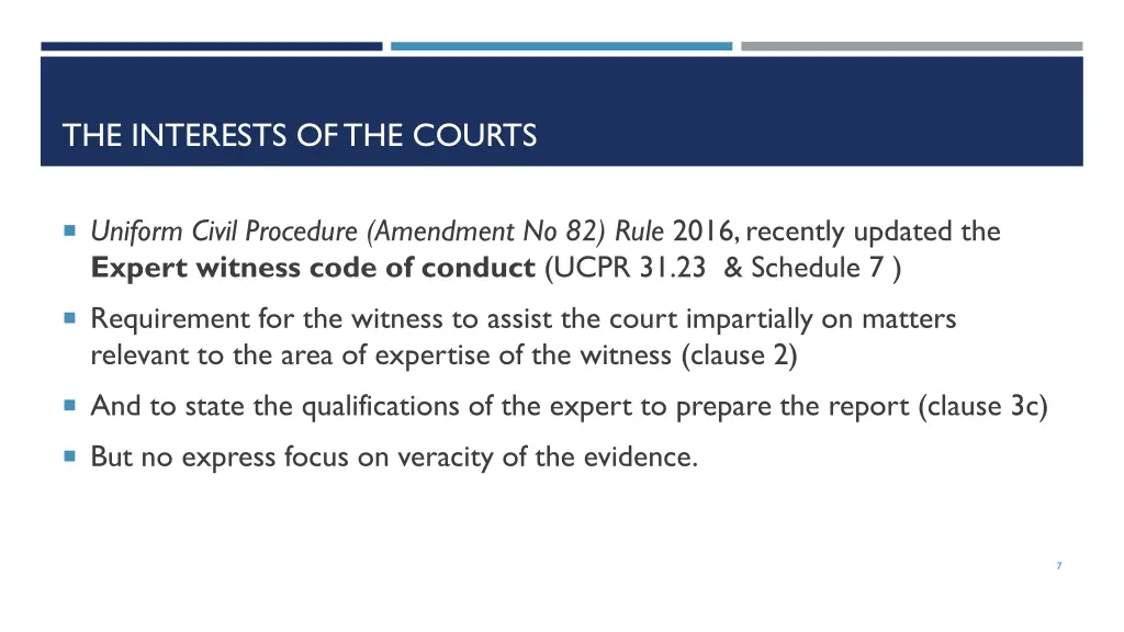 the interests of the courts