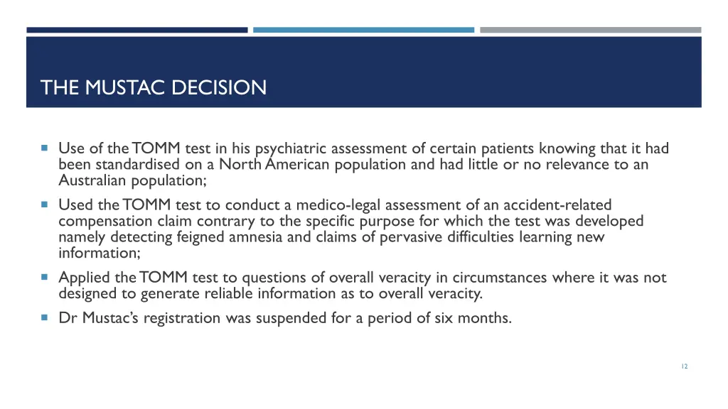 the mustac decision 1