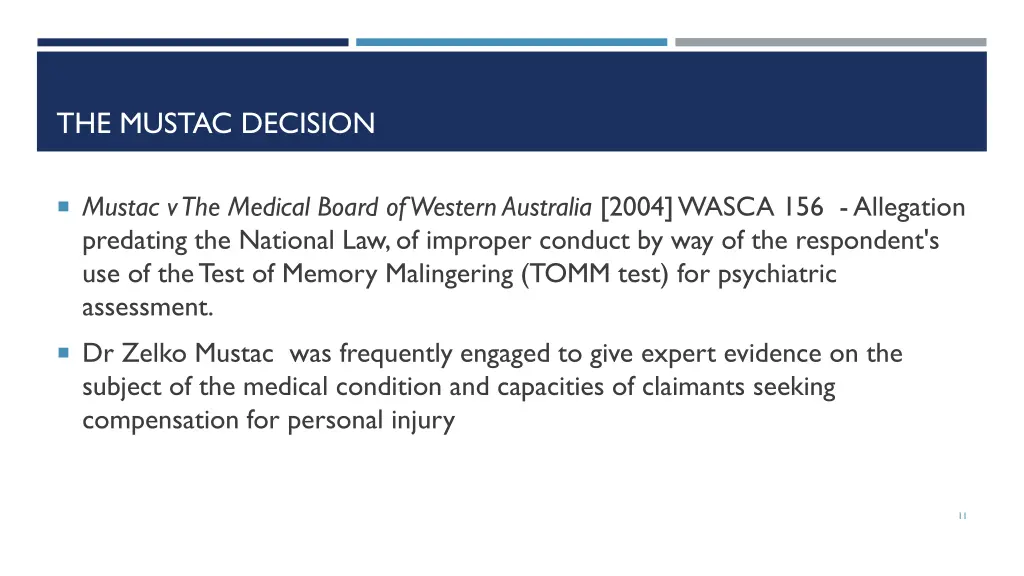 the mustac decision
