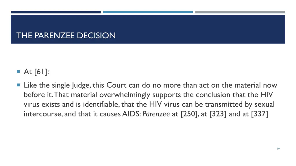 the parenzee decision 3