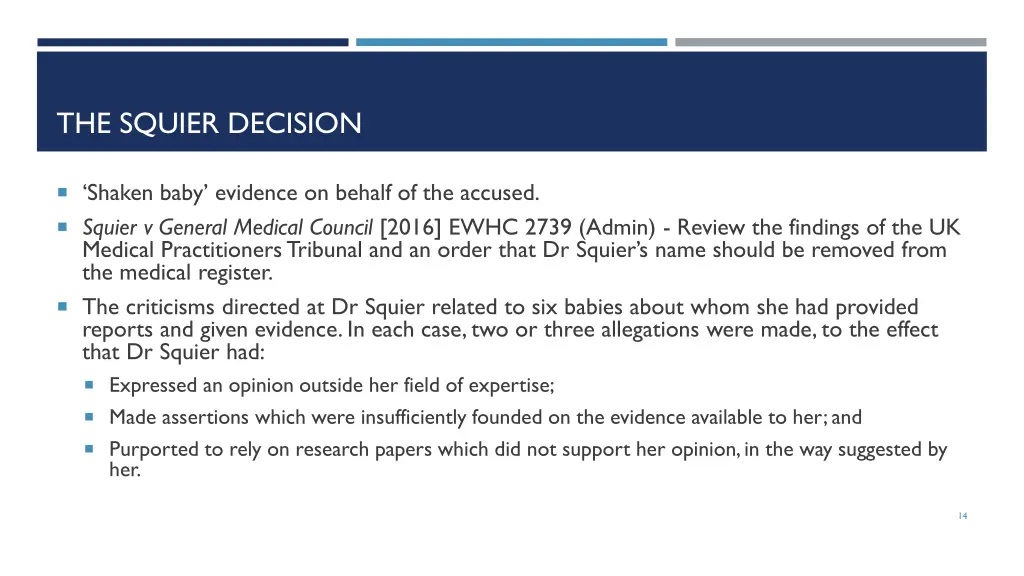 the squier decision