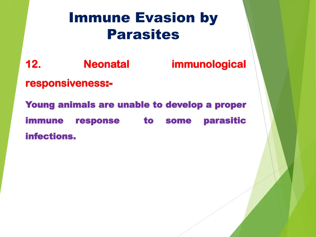 immune evasion by parasites 12