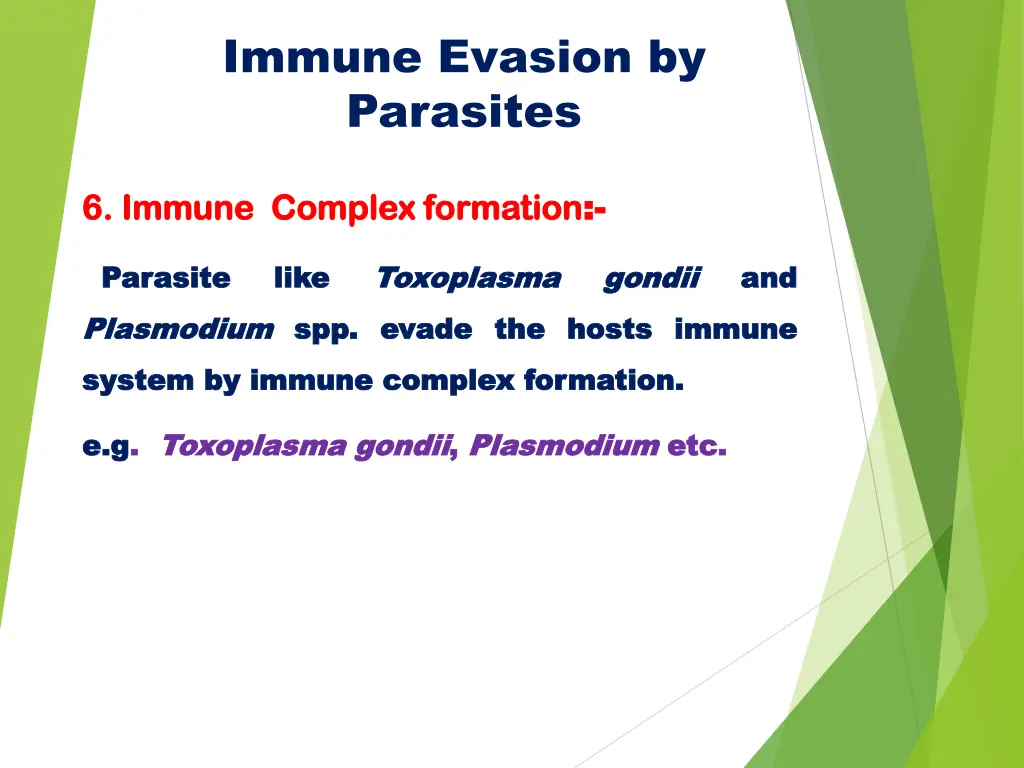 immune evasion by parasites 7