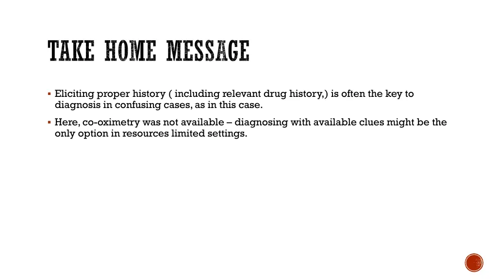 take home message