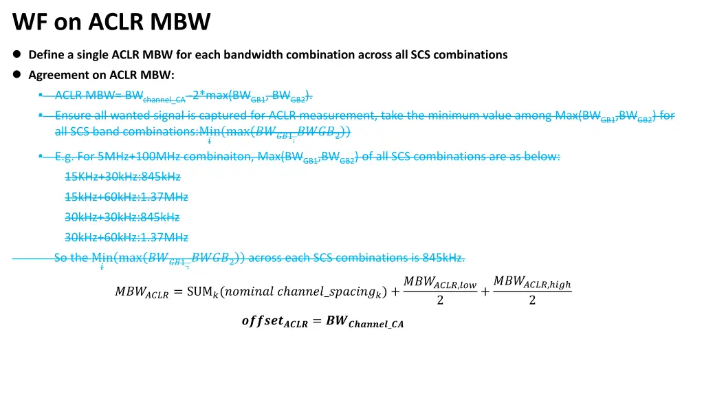 wf on aclr mbw