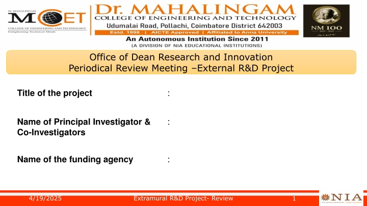 office of dean research and innovation periodical