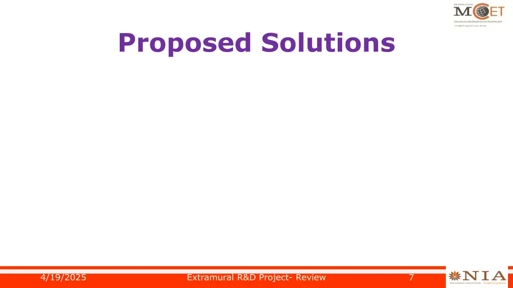 proposed solutions