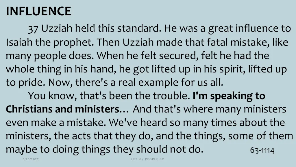 influence 37 uzziah held this standard