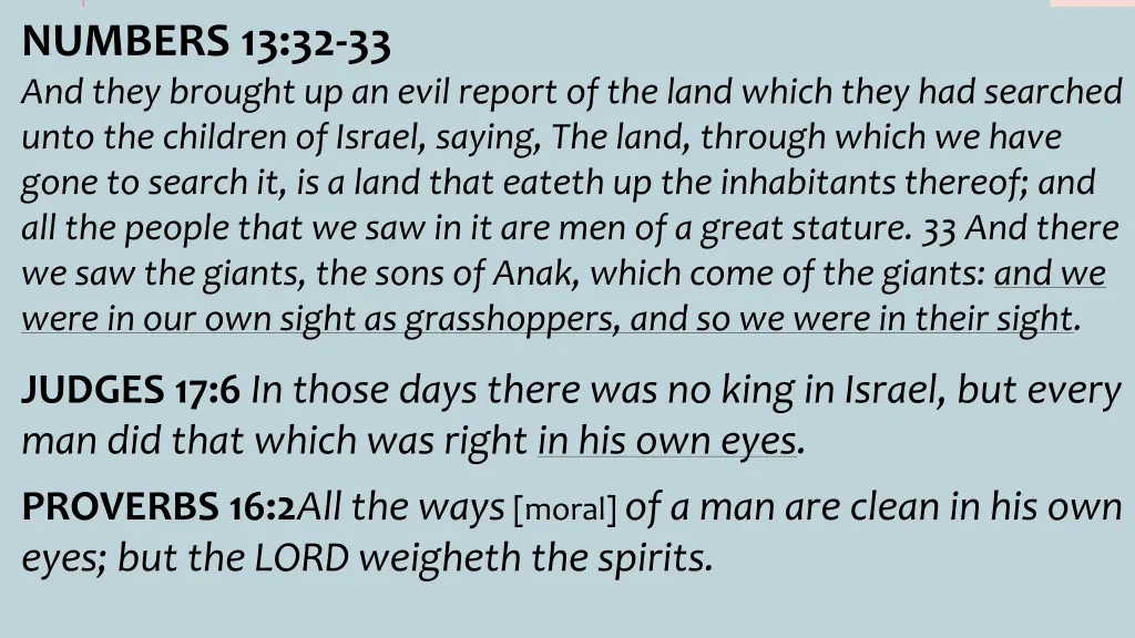 numbers 13 32 33 and they brought up an evil