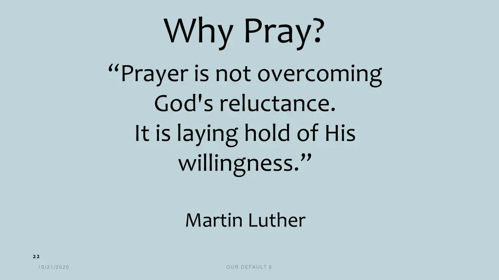 why pray