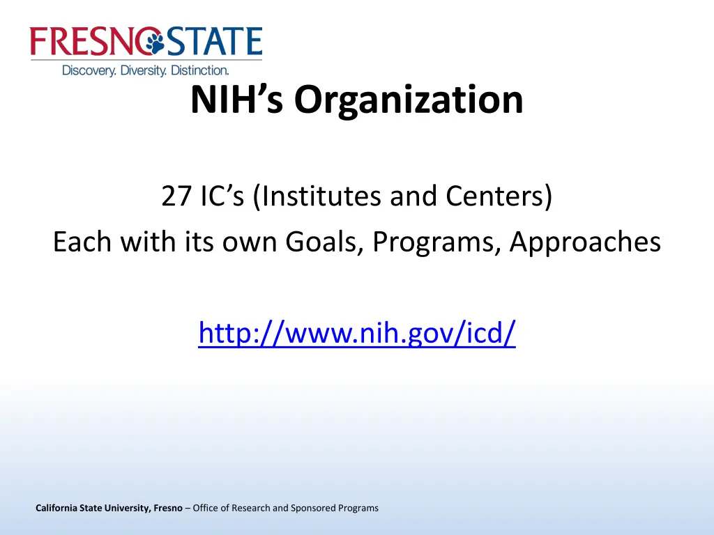 nih s organization