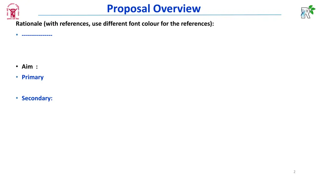 proposal overview
