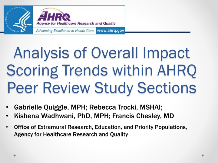 analysis of overall impact scoring trends within