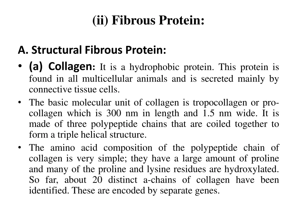ii fibrous protein