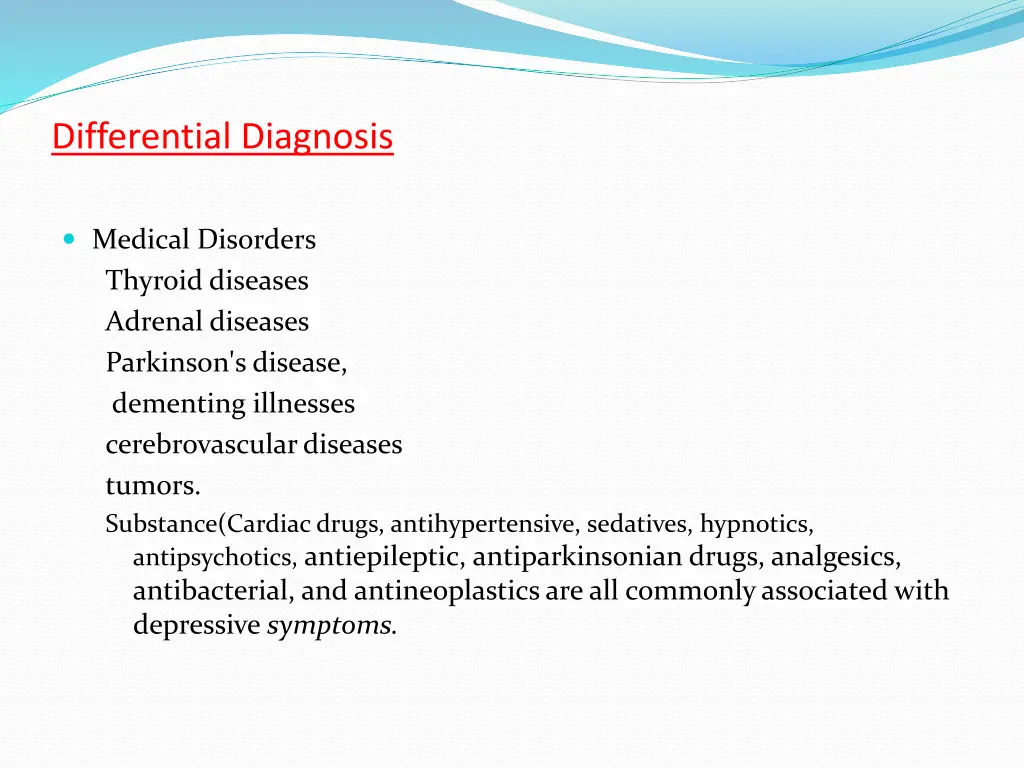 differential diagnosis