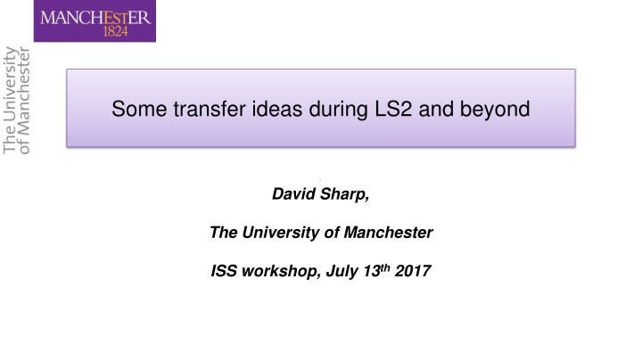 some transfer ideas during ls2 and beyond