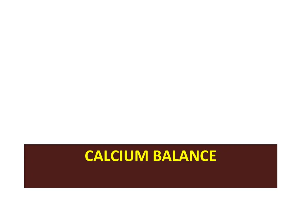 calcium balance
