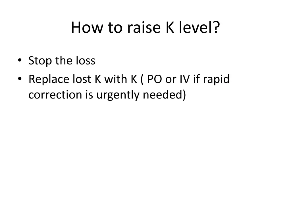 how to raise k level
