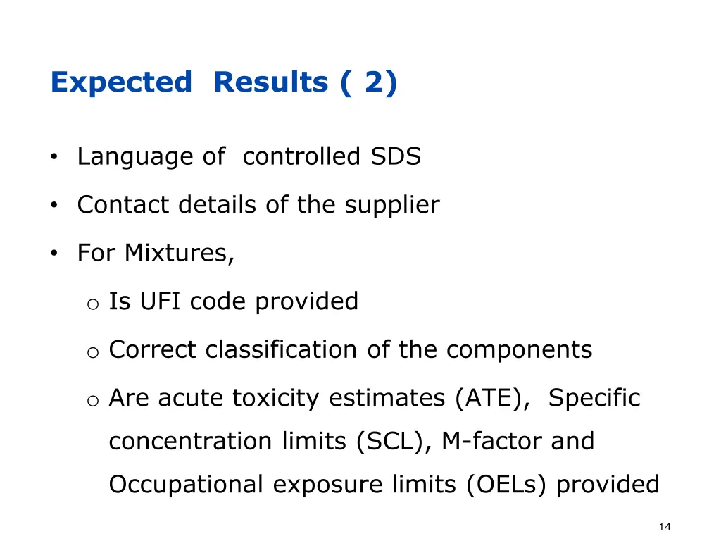 expected results 2
