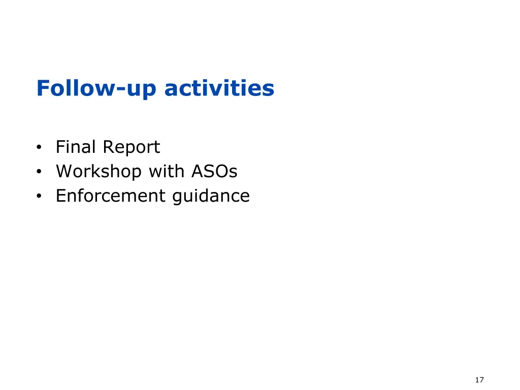 follow up activities