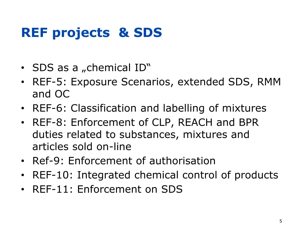 ref projects sds