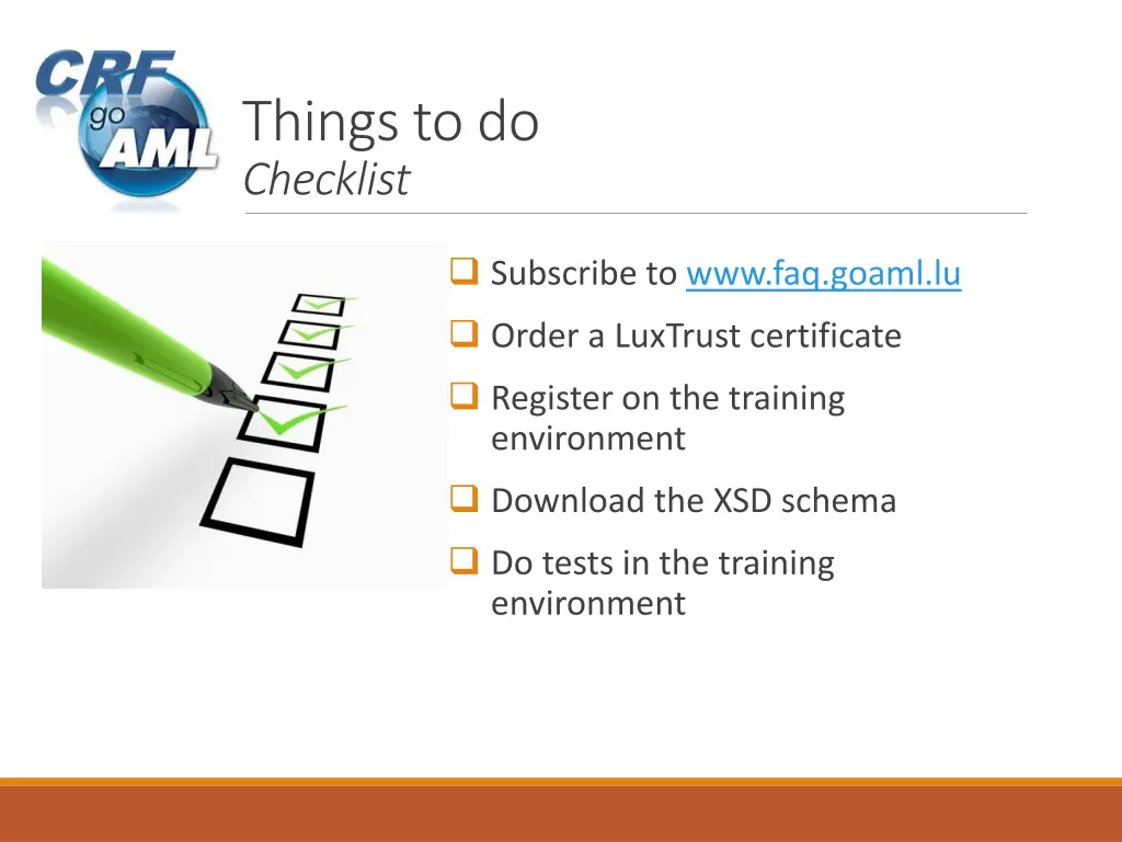 things to do checklist