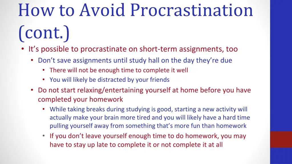 how to avoid procrastination cont it s possible