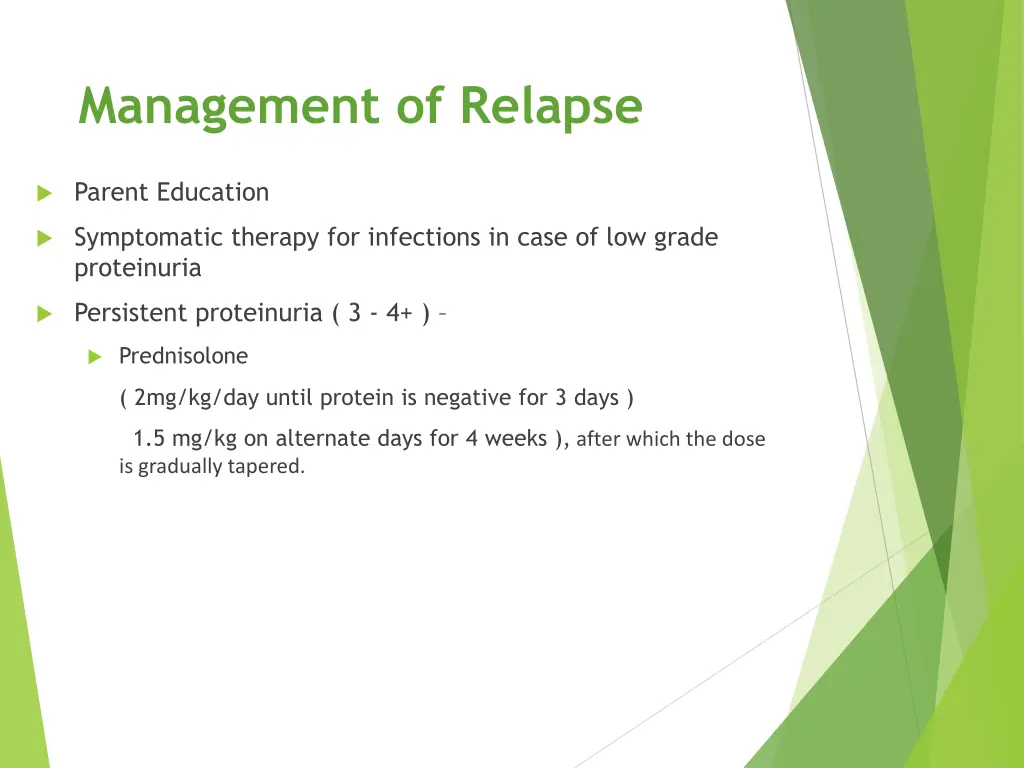 management of relapse 1