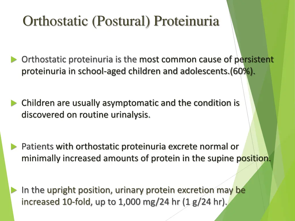 orthostatic postural proteinuria