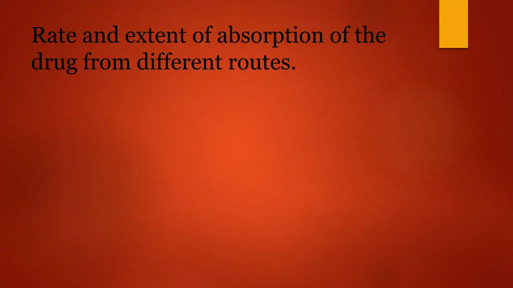 rate and extent of absorption of the drug from